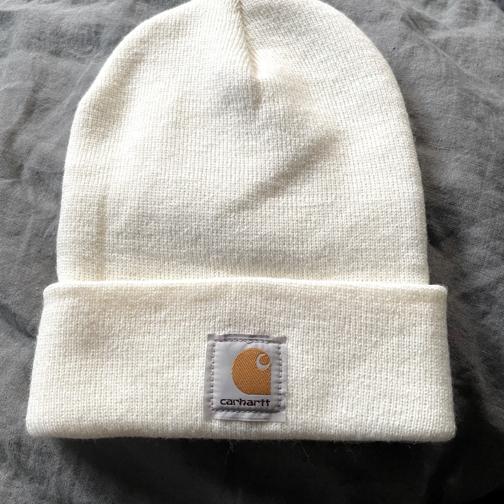 Carhartt knit cuffed beanie in winter white